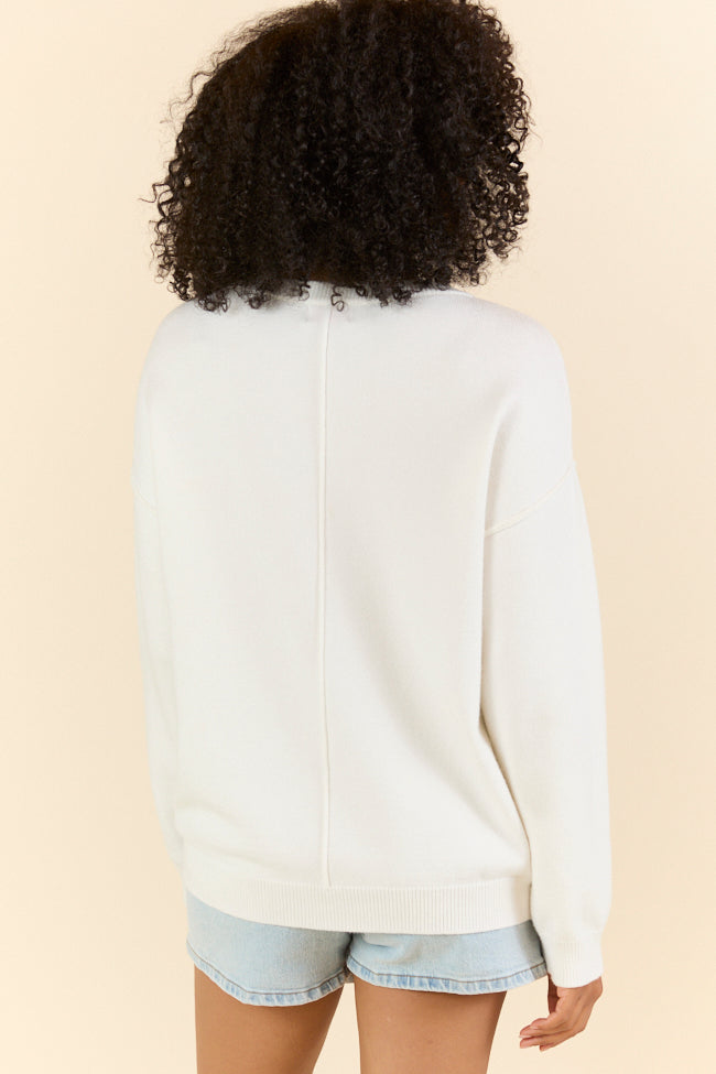 Home Of The Free Ivory Textured Flag Sweater SALE