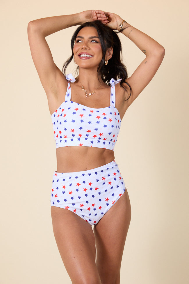Wish Upon A Star Tie Shoulder Bikini Top SALE