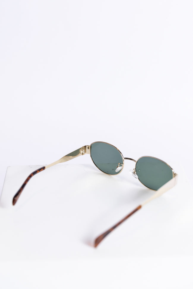 Gold Oval Wire Framed Sunglasses FINAL SALE