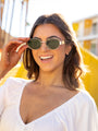 Gold Oval Wire Framed Sunglasses FINAL SALE