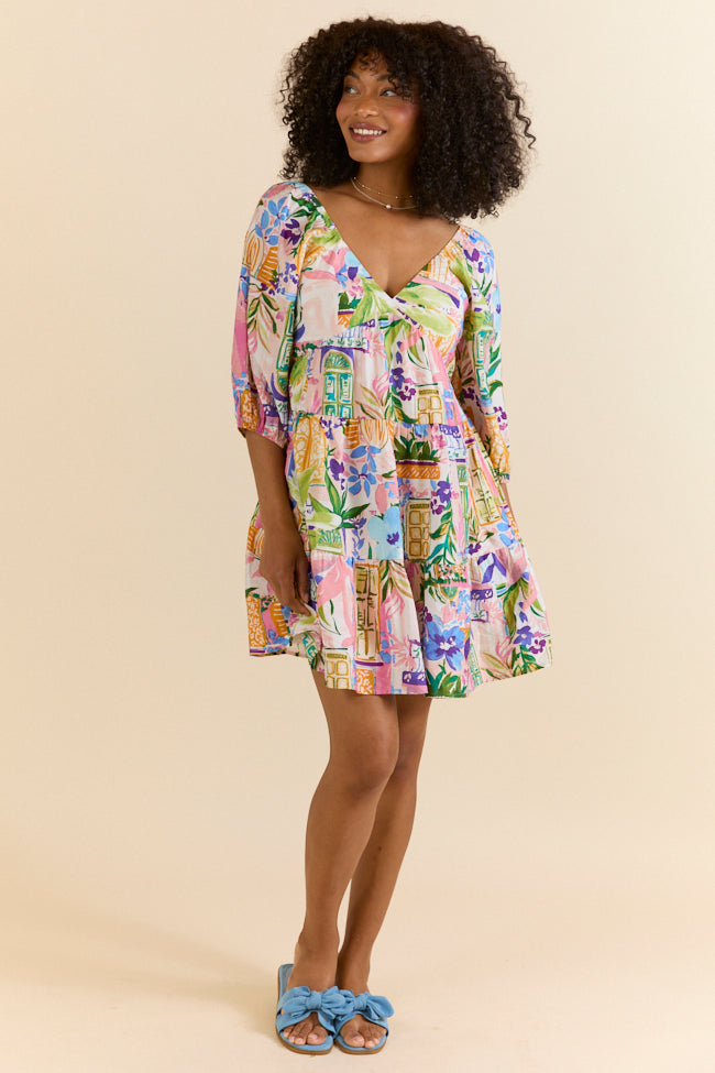 New Opportunities Printed Short Sleeve Dress