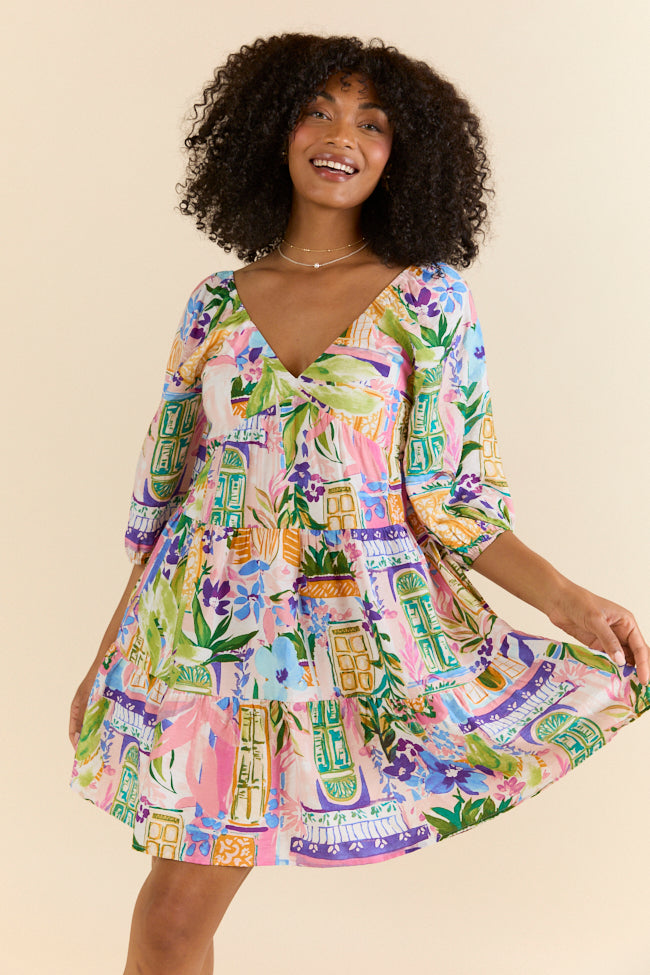 New Opportunities Printed Short Sleeve Dress