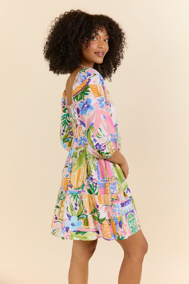 New Opportunities Printed Short Sleeve Dress