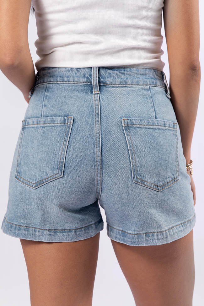 Come As You Are Light Wash Relaxed Fit Denim Shorts