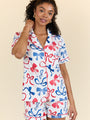 Dawn's Early Light Red, White, And Blue Bows Pajama Set SALE