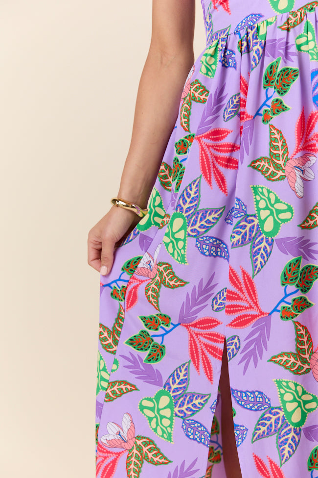 Keep It Floral Purple Printed Dress