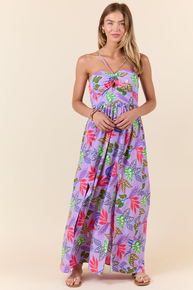 Keep It Floral Purple Printed Dress