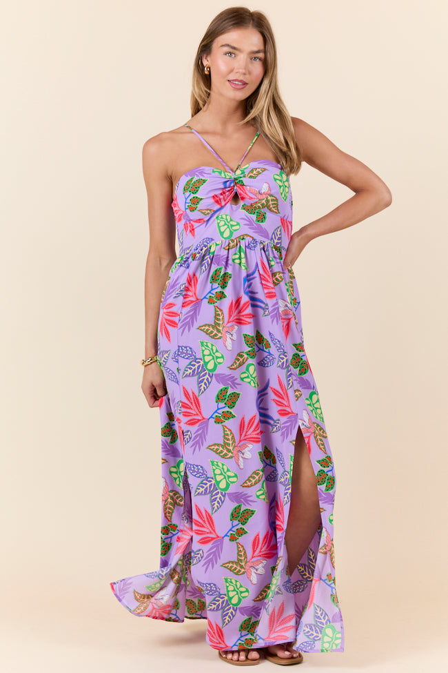 Keep It Floral Purple Printed Dress