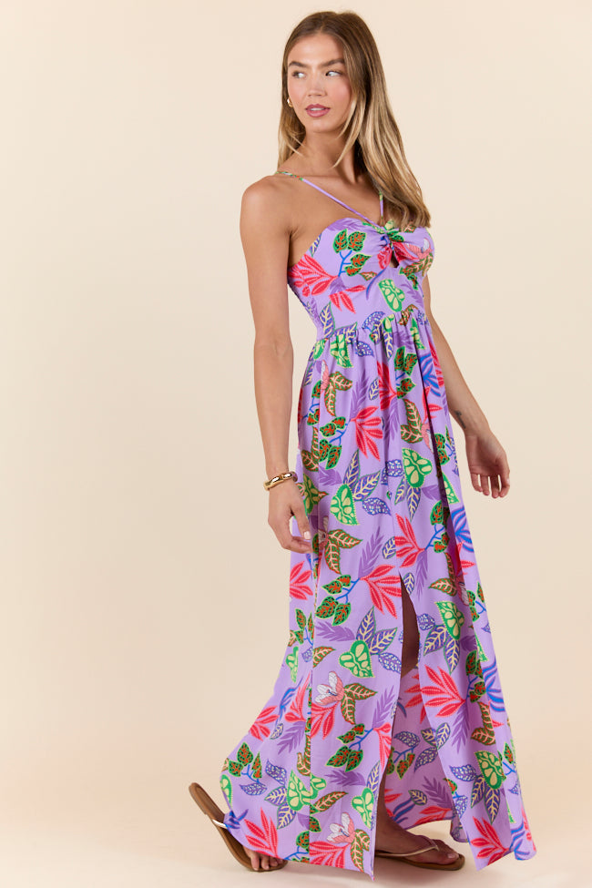 Keep It Floral Purple Printed Dress