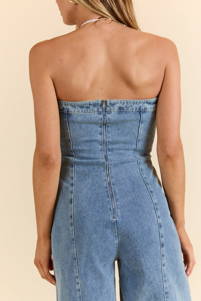 Nashville Nights Corset Denim Jumpsuit