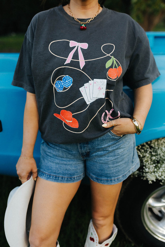 Cowgirl's Favorites Grey Graphic Tee Krista Horton X Pink Lily