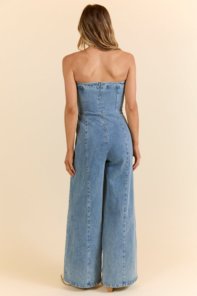 Nashville Nights Corset Denim Jumpsuit