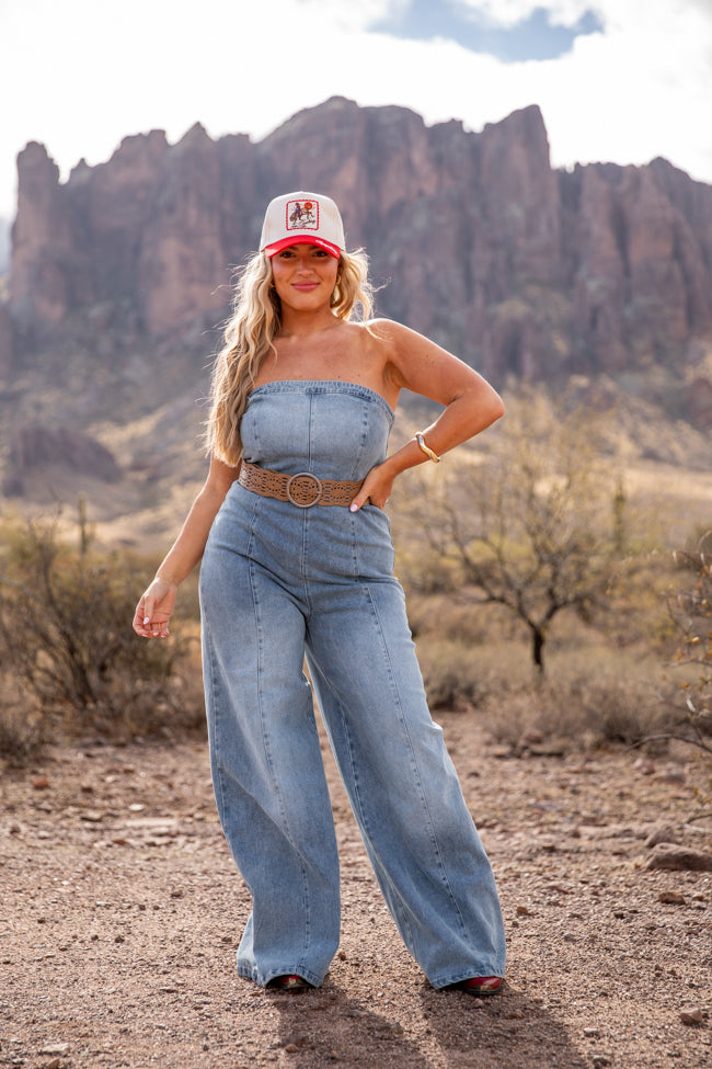 Nashville Nights Corset Denim Jumpsuit
