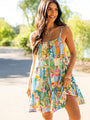 Sunset Tropics Tropical Print Mini Dress