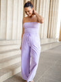 Kind Energy Purple Strapless Knit Jumpsuit
