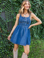 Good Energy Denim Corset Mini Dress