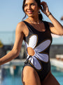 Daisy Dip Cutout One Piece Swimsuit