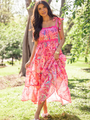 Fun In The Sun Pink Rick Rack Maxi Dress